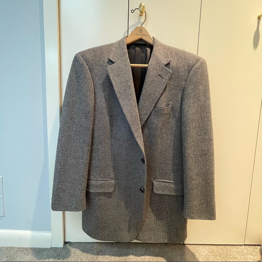 Brooks Brothers Herringbone Two Button Blazer Spo… - image 1